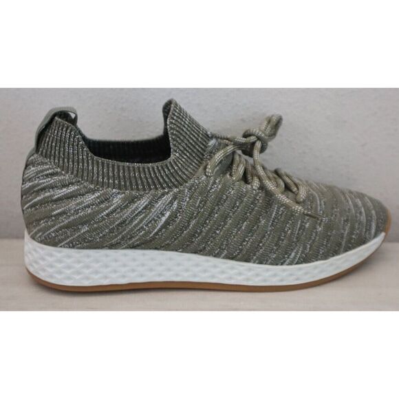 Urban Sport x J/Slides Women's 8.5M Khaki 2-Tone Opy Stretch Knit Sneakers SiB - Picture 7 of 13